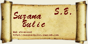 Suzana Bulić vizit kartica